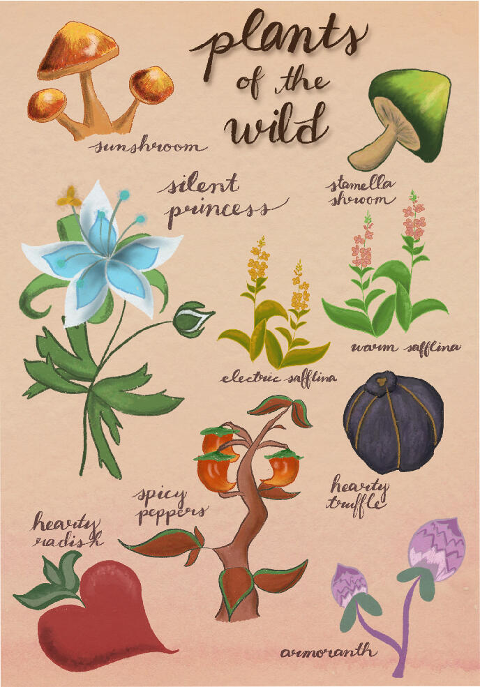 Plants of the Wild digital illustration
