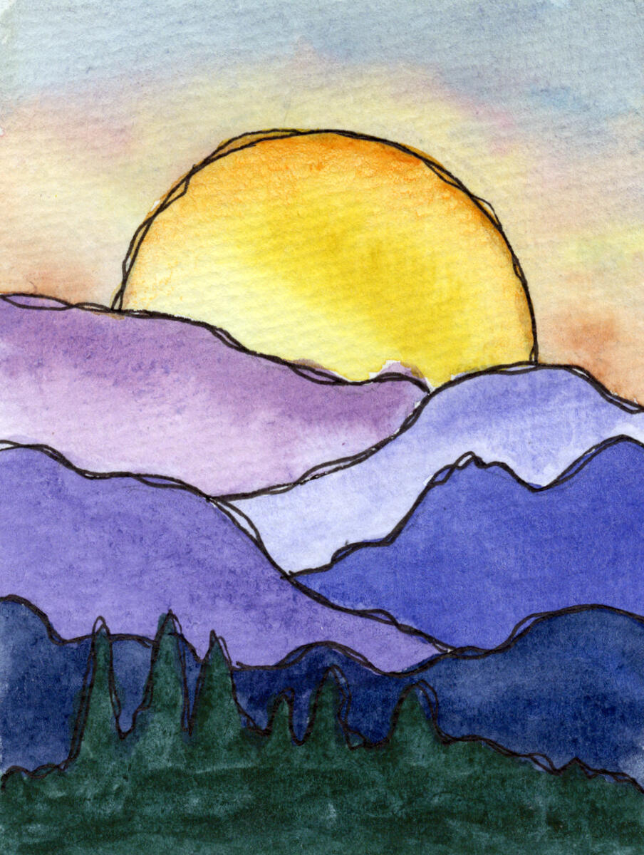 Sunrise over the Mountains